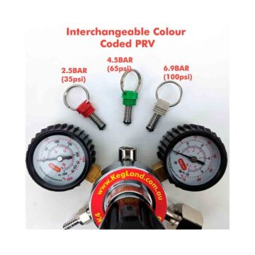 Overtrykksventil som passer til både Corneliusfat og regulatorer