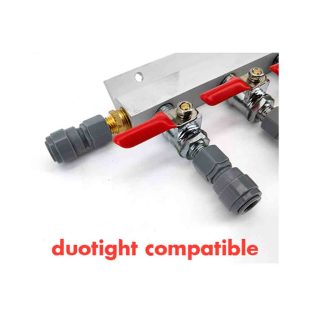 CO2 manifold med 2 utganger duotight kompatibel