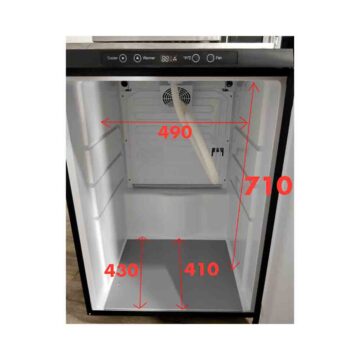 Series X Kegerator basis innvendige dimmensjoner. vist på bilde
