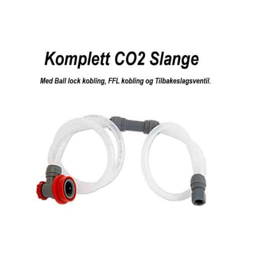 Co2 slange med ball lock, tilbakeslagsventil, og FFL. Passer f.eks til MK4 Co2 regulator