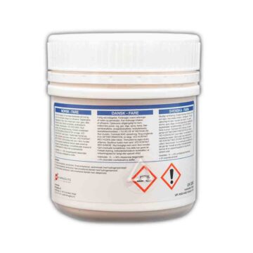 Chemclean 600g bakside av boksen med info