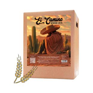 El Camino Mexican Lager Allgrain Bryggesett. Kan minne om Corona siden begge er en Mexican Lager