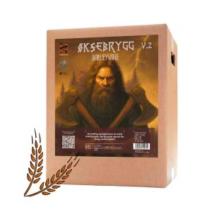 Øksebrygg v2 Barleywine allgrain ølsett er et kraftig og balansert øl, med god malttyngde egnet for lagring.