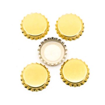 Flaskekapsler oxytab korker 100 stk gull. Leveres i hendig pose