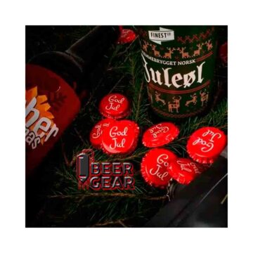 God Jul korker røde med hvit tekst