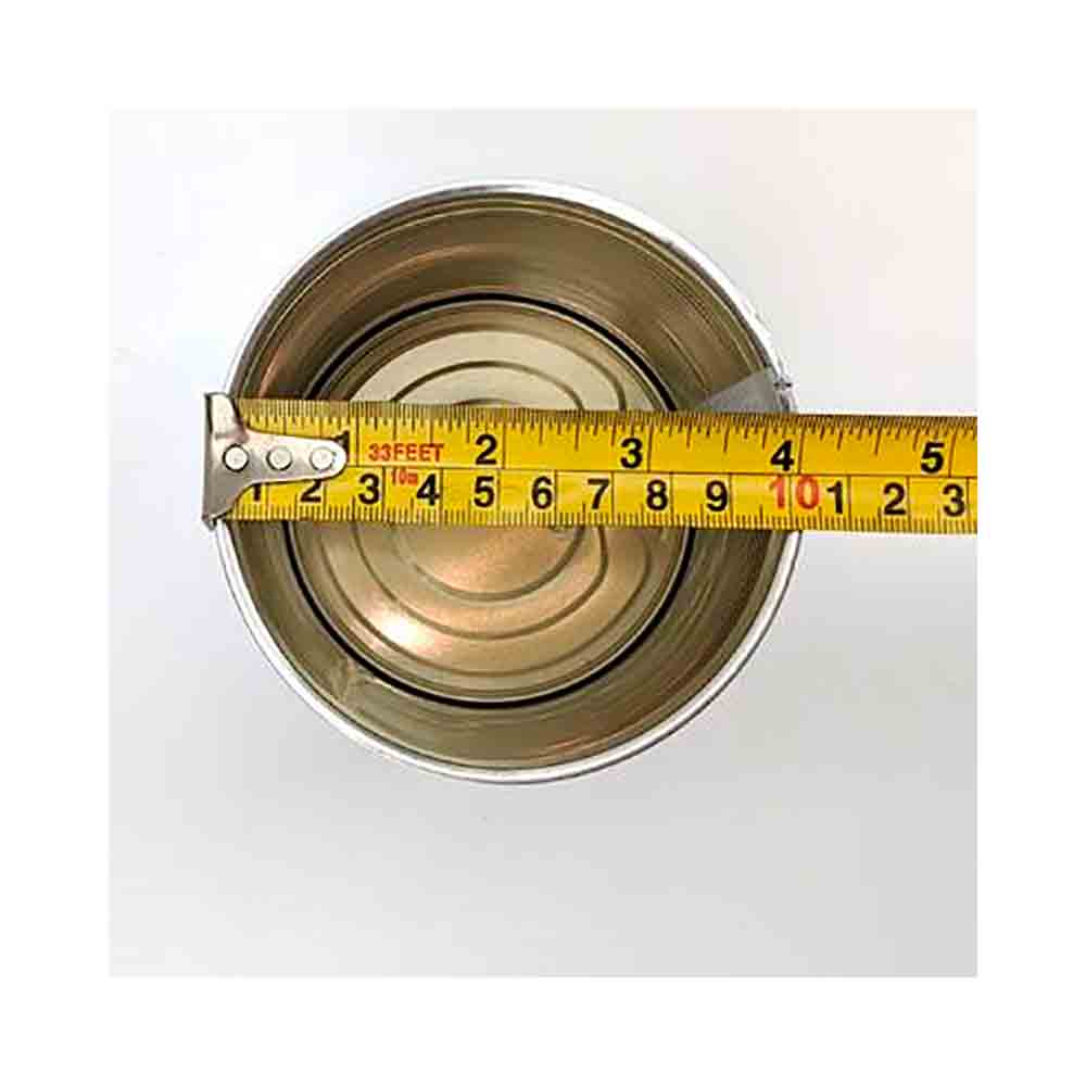 Hermetikkbokser 100 stk. Her ser du målene. Bredde