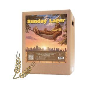 Sunday Hoppy Lager allgrain ølsett i esken