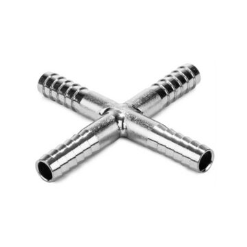 4 veis splitter i stål 7mm. Lar deg dele slange til f.eks CO2