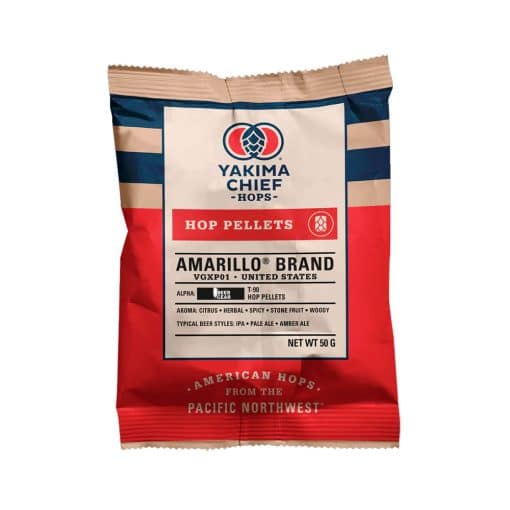 Amarillo Humle 50 gram poser. Perfekt når du skal dosere til brygget ditt