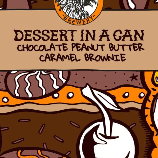 Dessert in a can Choc Peanutbutter Caramel Brownie. Imperial stout bryggesett