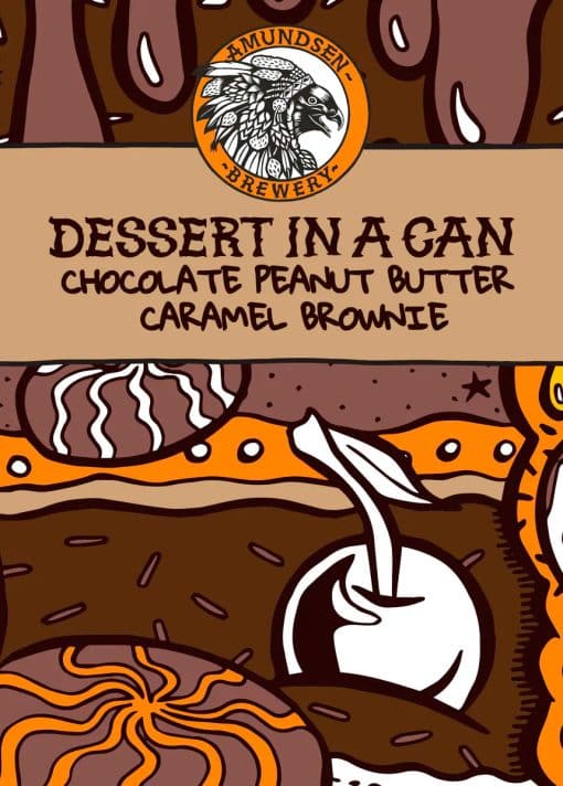 Dessert in a can Choc Peanutbutter Caramel Brownie. Imperial stout bryggesett