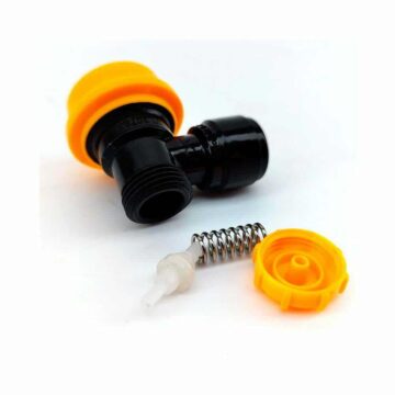 Gul Duotight Ball lock kobling i plast demontert