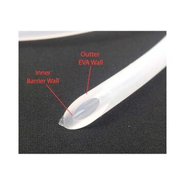 EVABarrier slange 5 mm ID x 8 mm OD har to vegger. Slik at den blir diffusjonsfri!