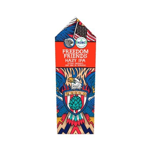 FREEDOM FRIENDS etikett for bishop tap handle