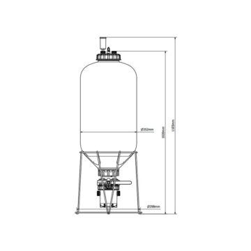 Fermzilla 55l Starter Kit dimensjoner