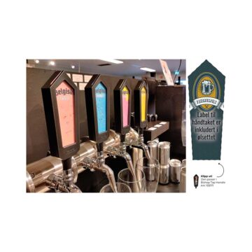 Fredagspils Bishop Tap Handle etikett for tappekraner