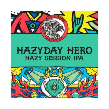 Hazyday Hero Hazy Session IPA. Ølsett fra Amundsen Bryggeri.