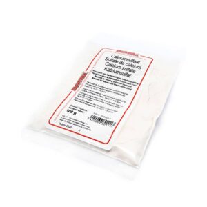 Kalsiumsulfat 100g til brygging. Dette er Gips / Gypsum