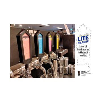 Lite Pils allgrain Bishop Tap Handle etikett på oppskriften