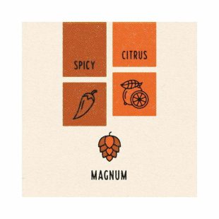 Magnum humle i 100 gram poser. Bitterhumle som passer bra til IPA.