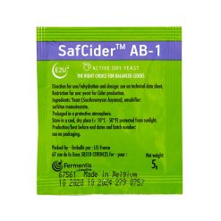 SafCider AB-1 cidergjær. Tørrgjær. 5 gram!