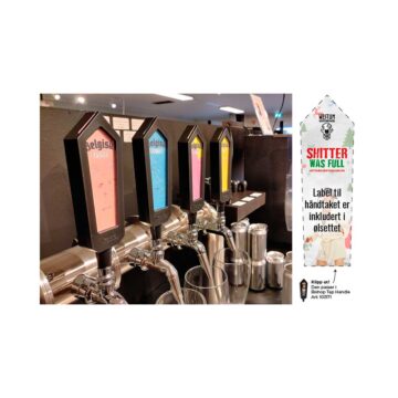 Shitter Was Full 2023. Neipa label til Bishop Tap Handle